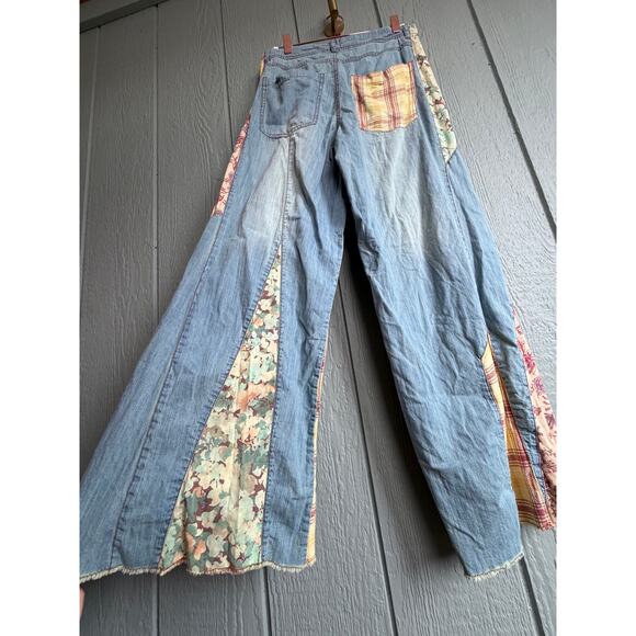 Pilcro Anthropologie The Adi Mid Rise Patchwork Jeans, Size 28 Boho $178 - Picture 8 of 8